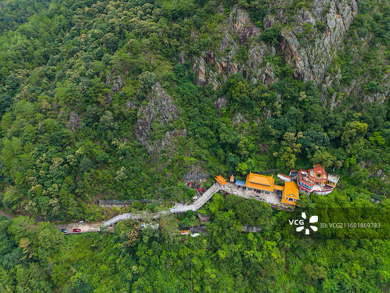 广东省梅州市蕉岭县，高台庵，悬空寺！图片素材