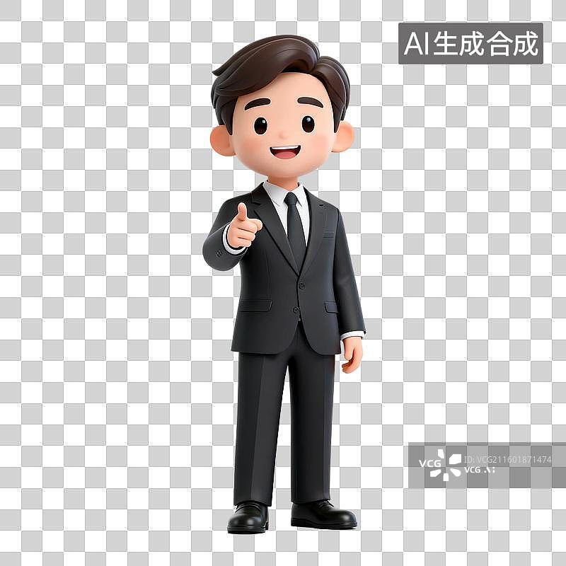 【AI数字艺术】穿着正装面带微笑的自信男士图片素材