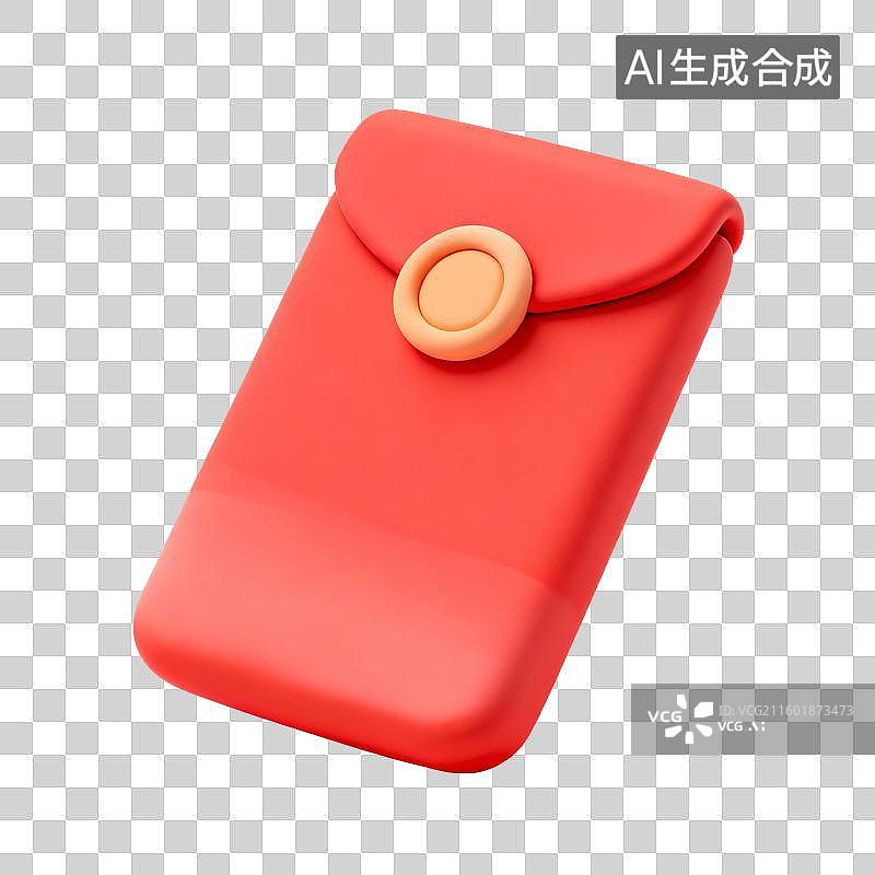 【AI数字艺术】红色便携式收纳袋图片素材