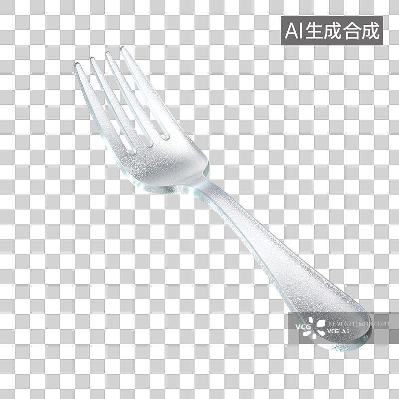 【AI数字艺术】银色叉子的特写图像图片素材
