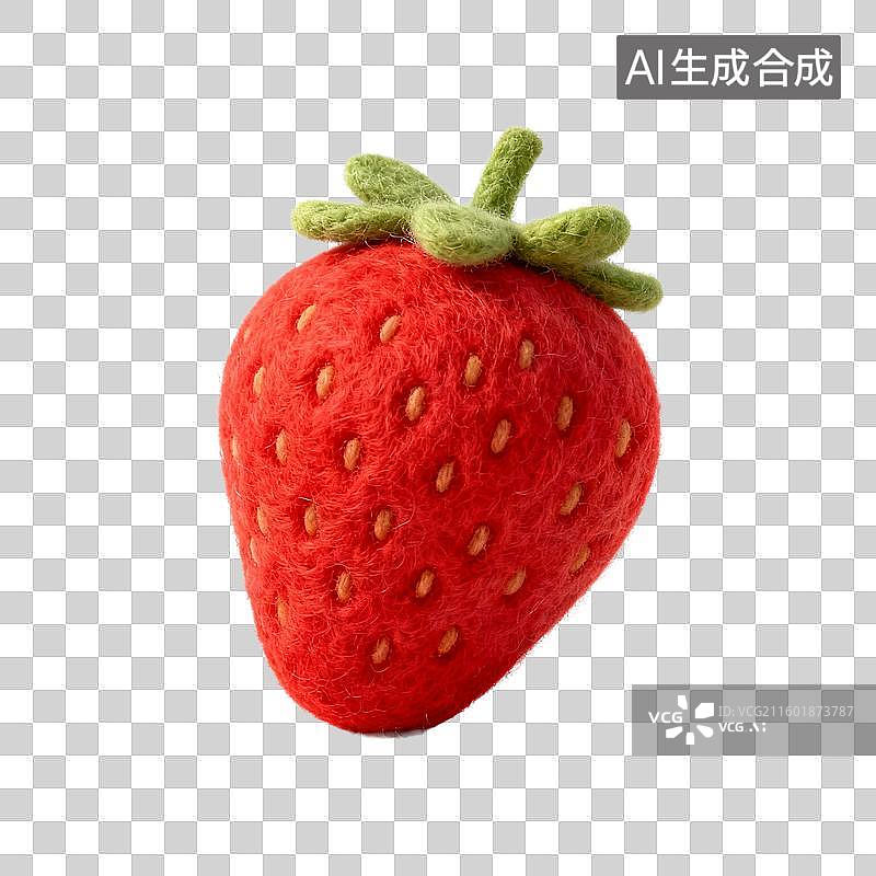 【AI数字艺术】毛绒草莓玩具图片素材