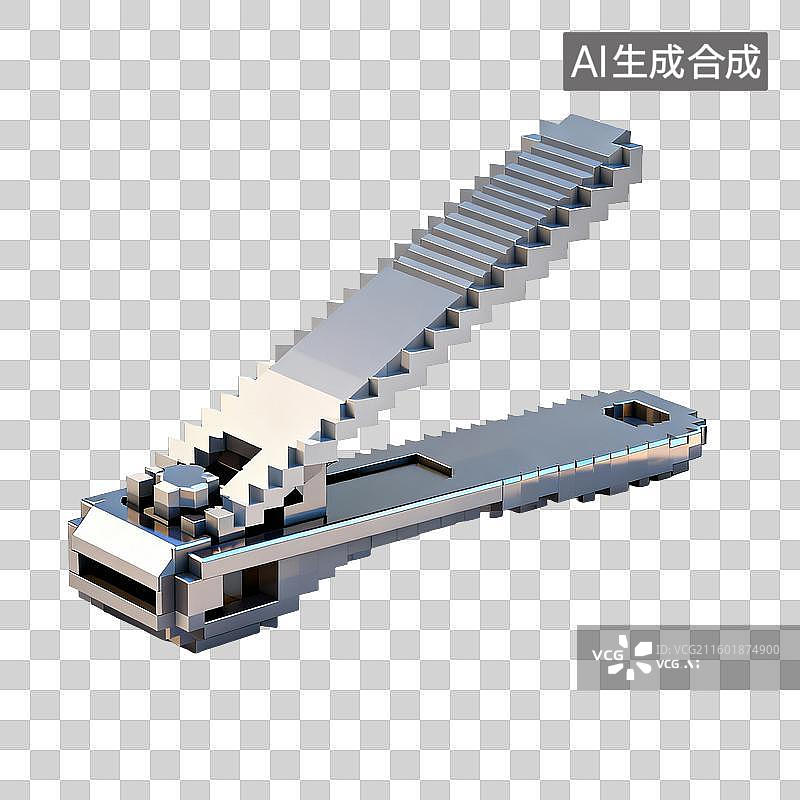 【AI数字艺术】像素风格指甲剪图片素材