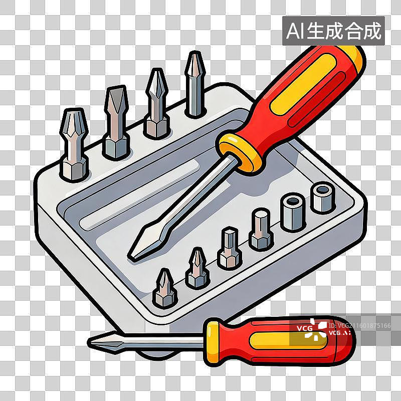 【AI数字艺术】螺丝刀套装工具图片素材