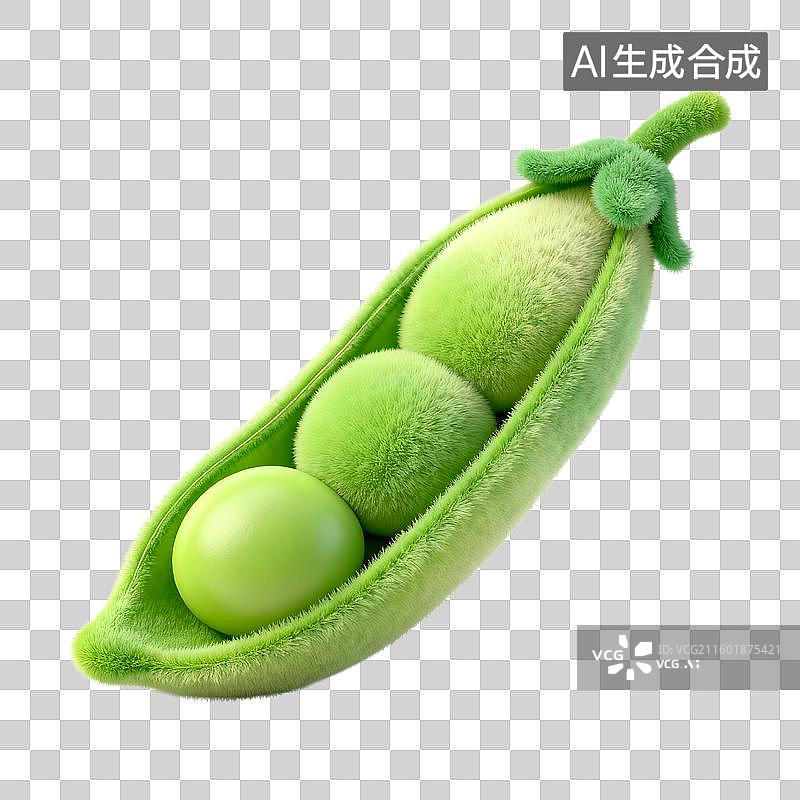 【AI数字艺术】毛绒豌豆荚玩具图片素材