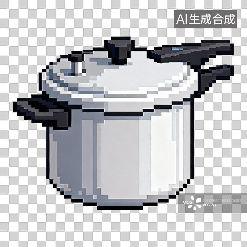 【AI数字艺术】像素风格的高压锅图片素材