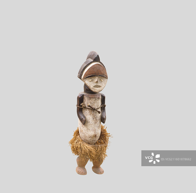 非洲木雕，眼疾人物雕像图片素材