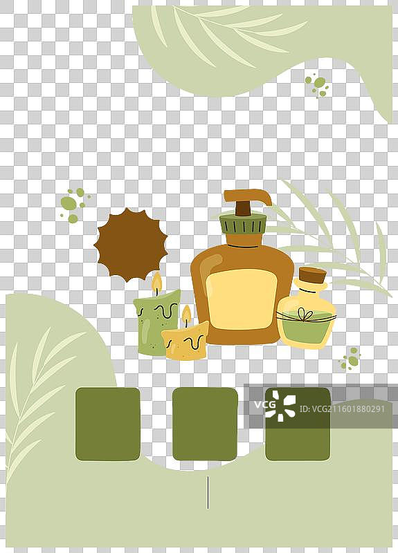 手绘健康水疗模板设计图片素材