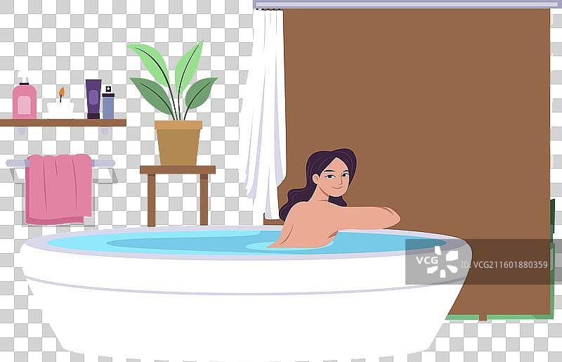 温泉浴缸图片素材