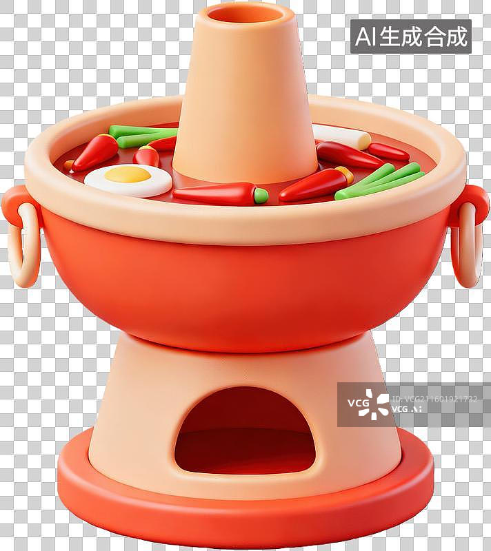 【AI数字艺术】卡通风格火锅插画图片素材