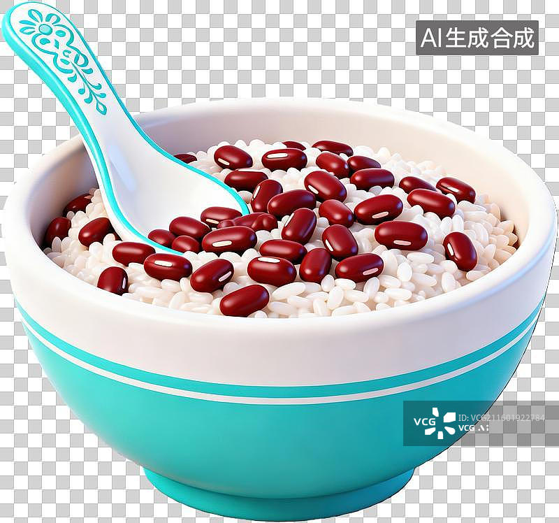 【AI数字艺术】红豆白米粥营养早餐图片素材