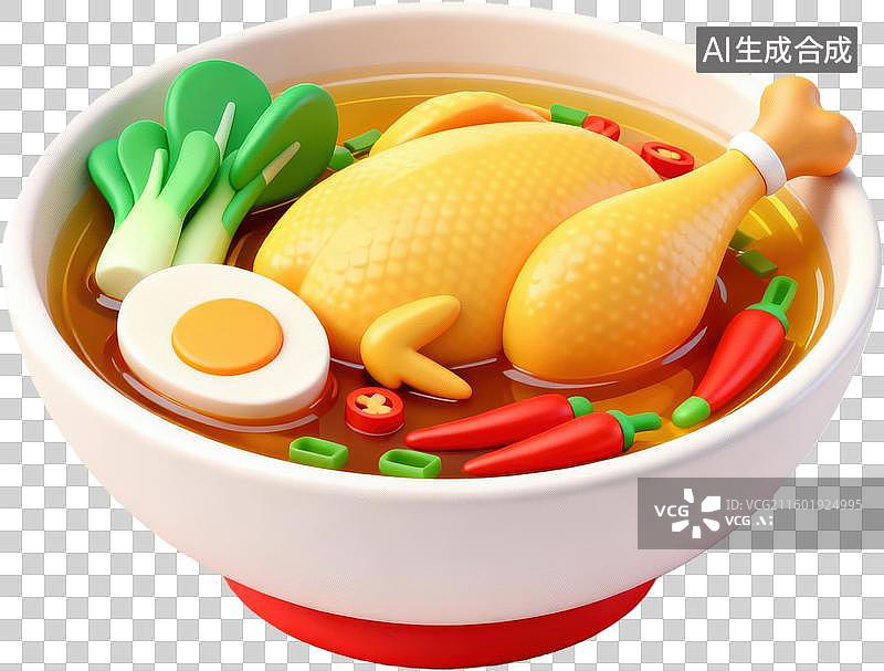 【AI数字艺术】美味鸡汤汤鲜味美图片素材