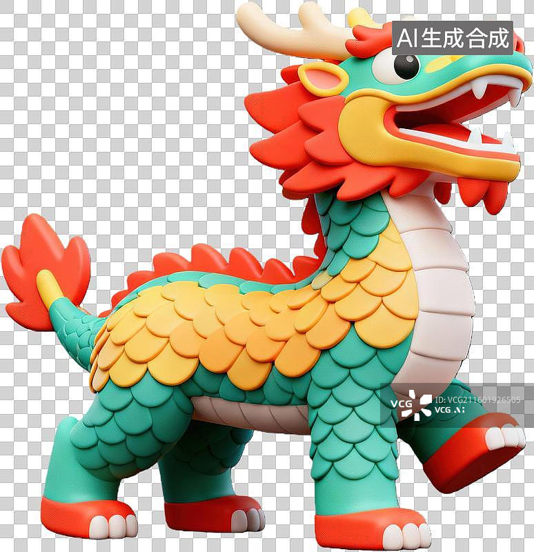 【AI数字艺术】卡通麒麟造型设计图片素材