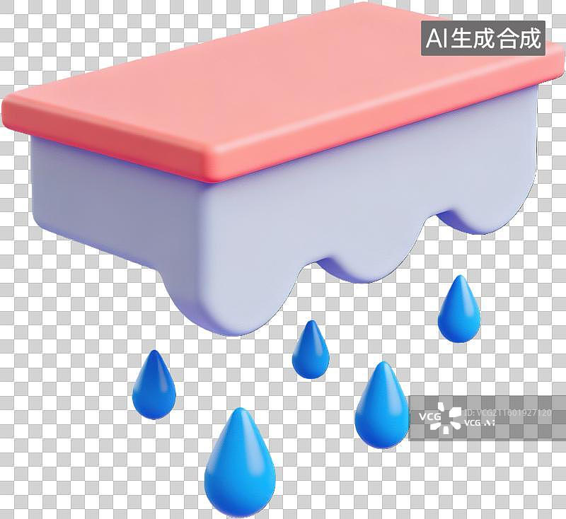 【AI数字艺术】下雨天气图标设计图片素材