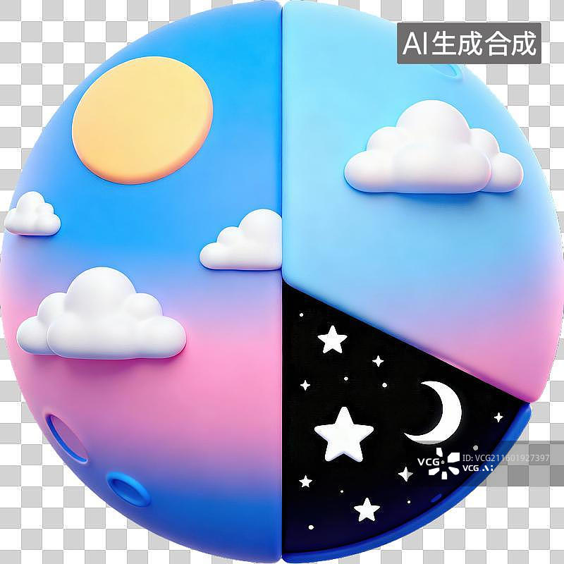 【AI数字艺术】昼夜交替星球图案图片素材