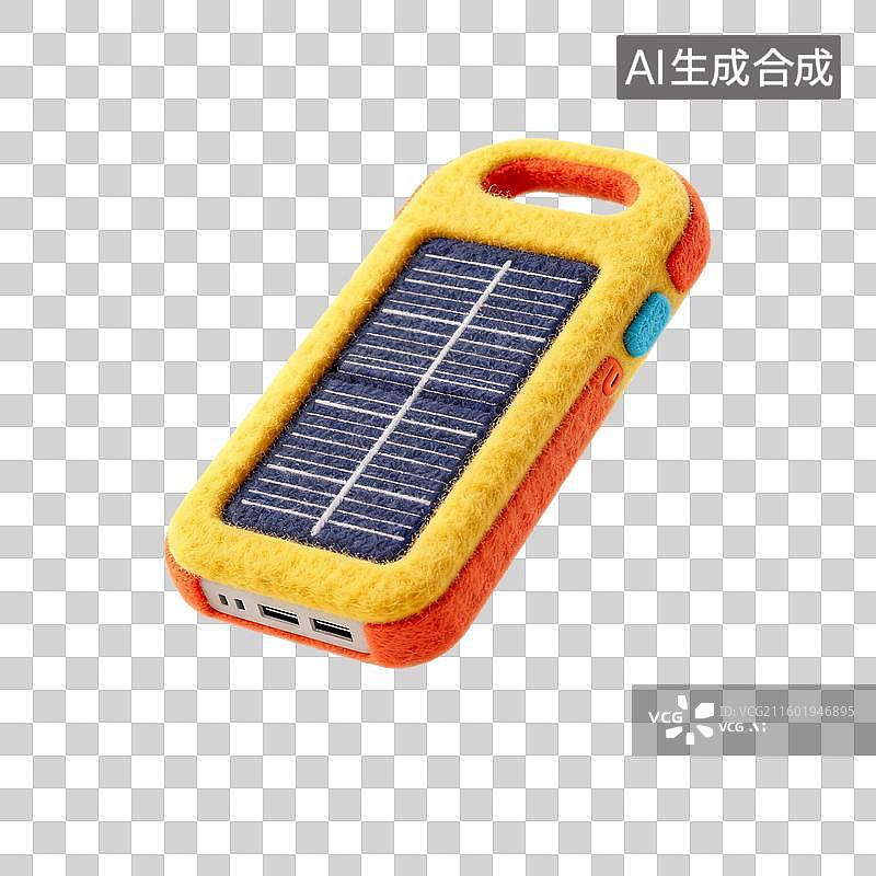 【AI数字艺术】毛毡太阳能移动充电器图片素材