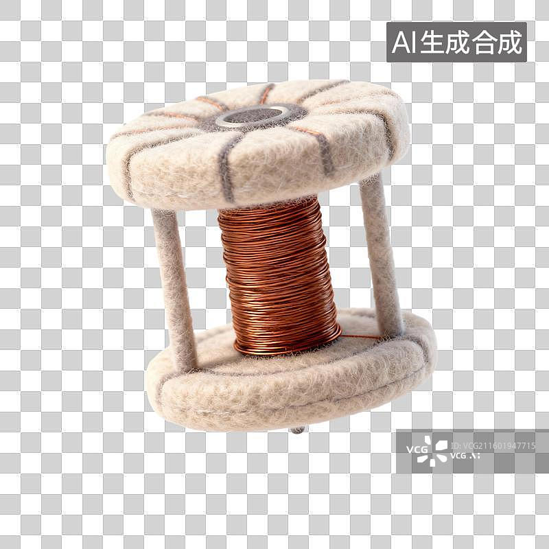 【AI数字艺术】毛毡材质的特斯拉线圈图片素材