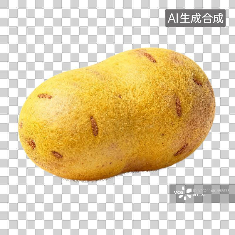 【AI数字艺术】一颗黄色的土豆图片素材