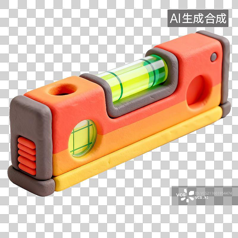 【AI数字艺术】橙色水平仪工具图片素材