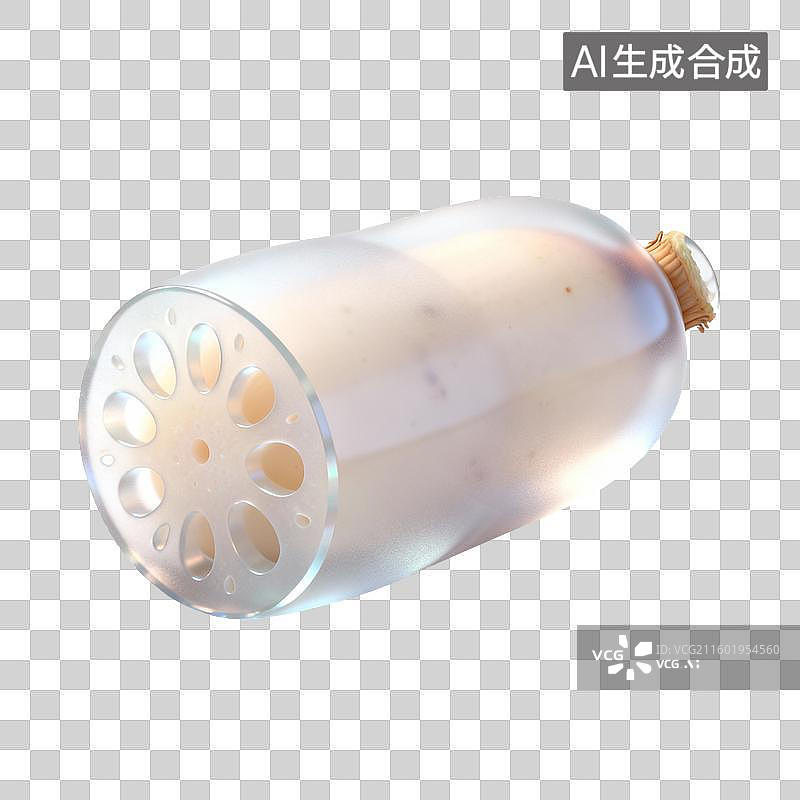 【AI数字艺术】透明带孔瓶状容器图片素材