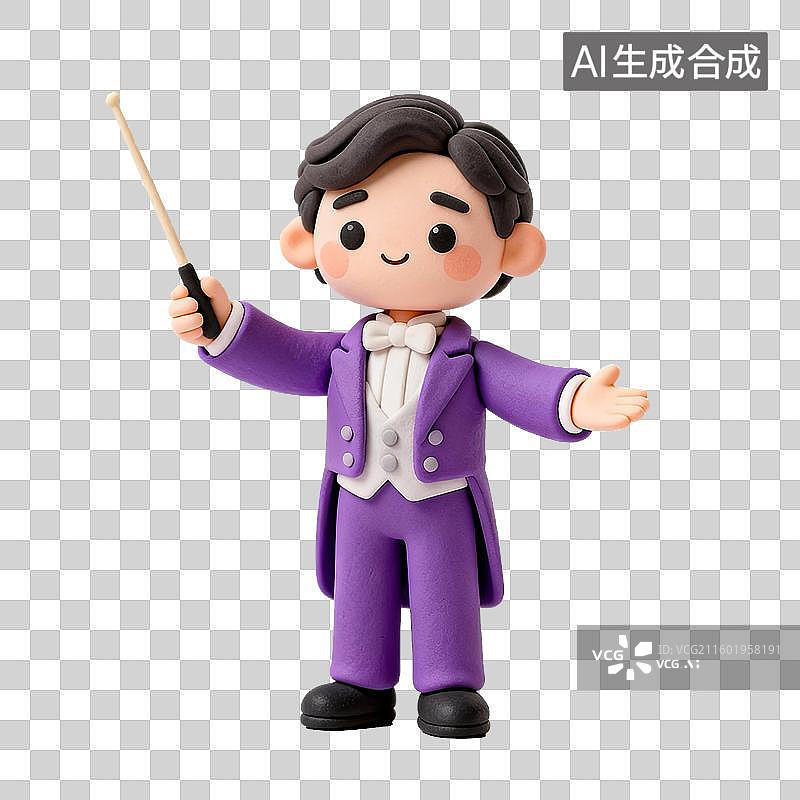 【AI数字艺术】3D粘土质感MBTI人格人物造型——ENTJ指挥官人格图片素材