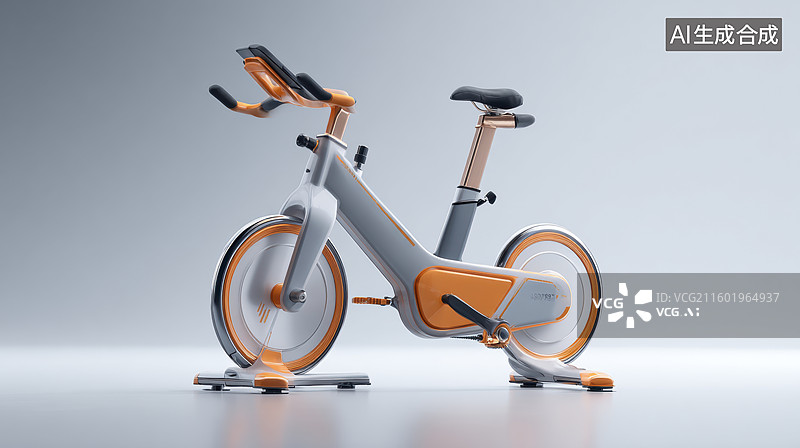【AI数字艺术】现代室内健身自行车图片素材
