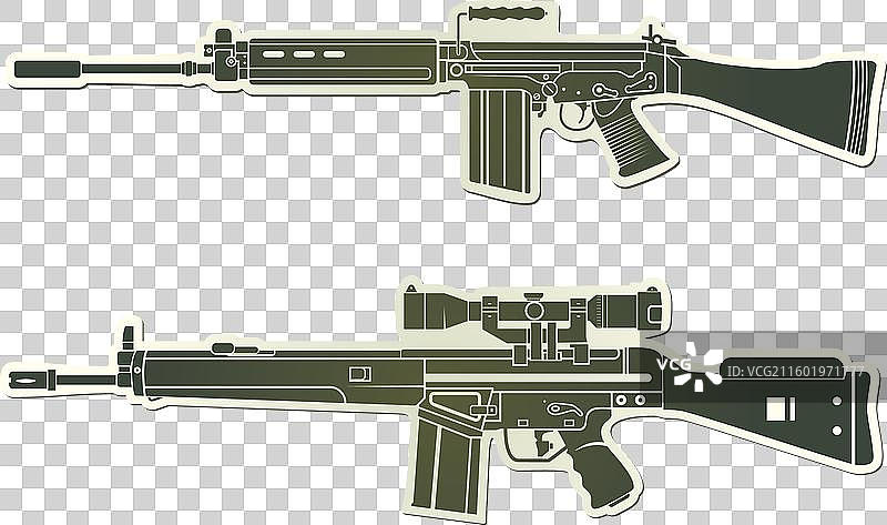 狙击步枪贴纸图片素材