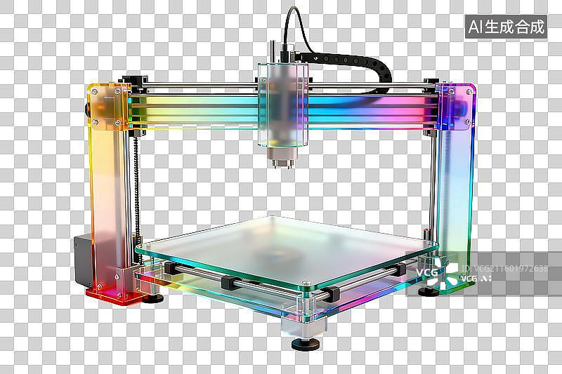 【AI数字艺术】简约现代科技风磨砂玻璃建模元素图片素材