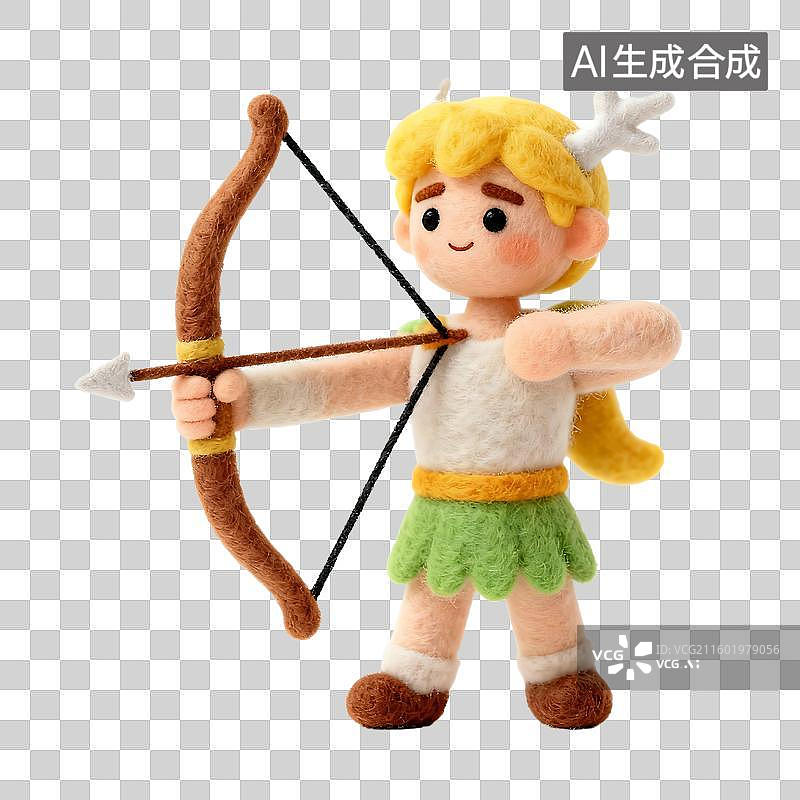 【AI数字艺术】可爱童趣毛毡风格建模元素图片素材