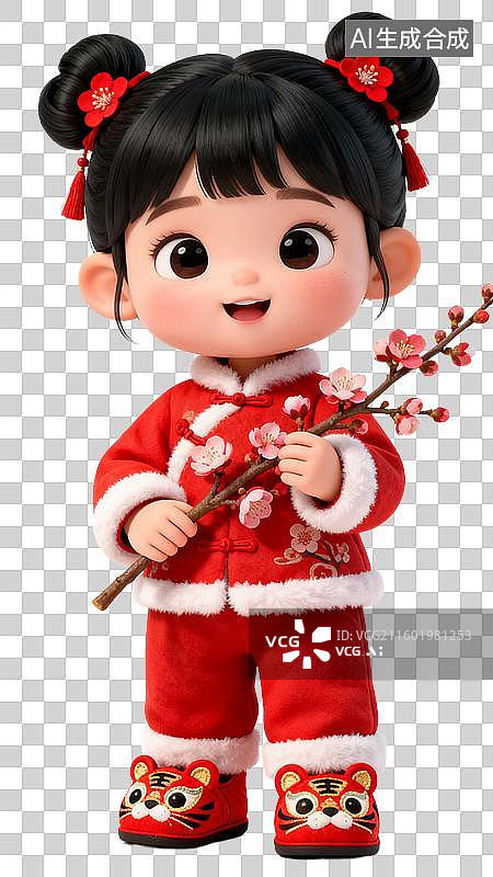 【AI数字艺术】一个小女孩图片素材