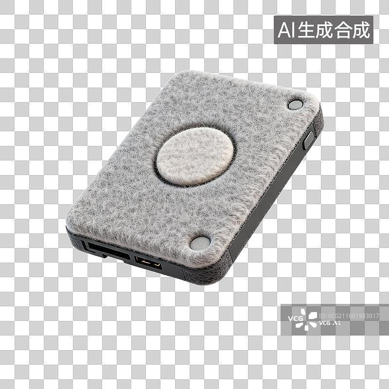 【AI数字艺术】毛毡风格的便携式外置硬盘图片素材