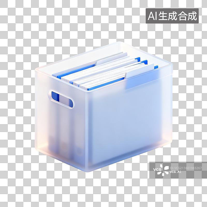 【AI数字艺术】透明文件收纳盒图片素材