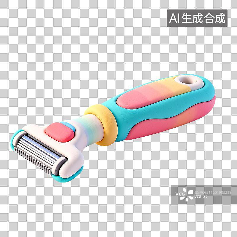 【AI数字艺术】彩色便携式剃须刀图片素材