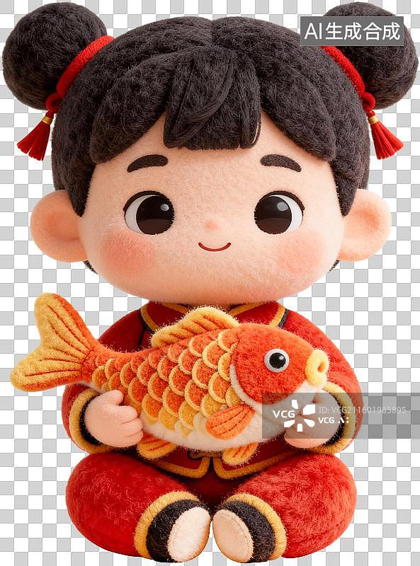 【AI数字艺术】中国节日年俗春节卡通3D立体设计素材免扣元素图片素材