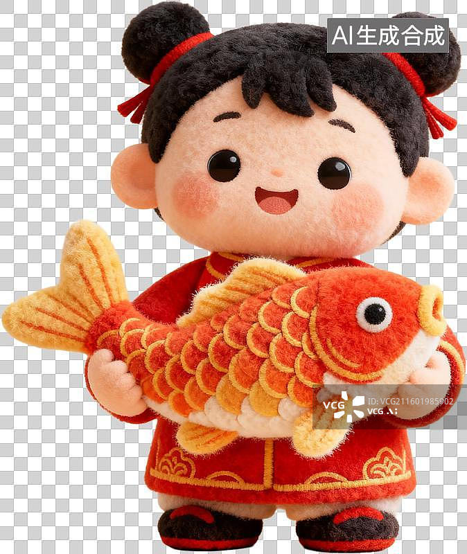 【AI数字艺术】中国节日年俗春节卡通3D立体设计素材免扣元素图片素材