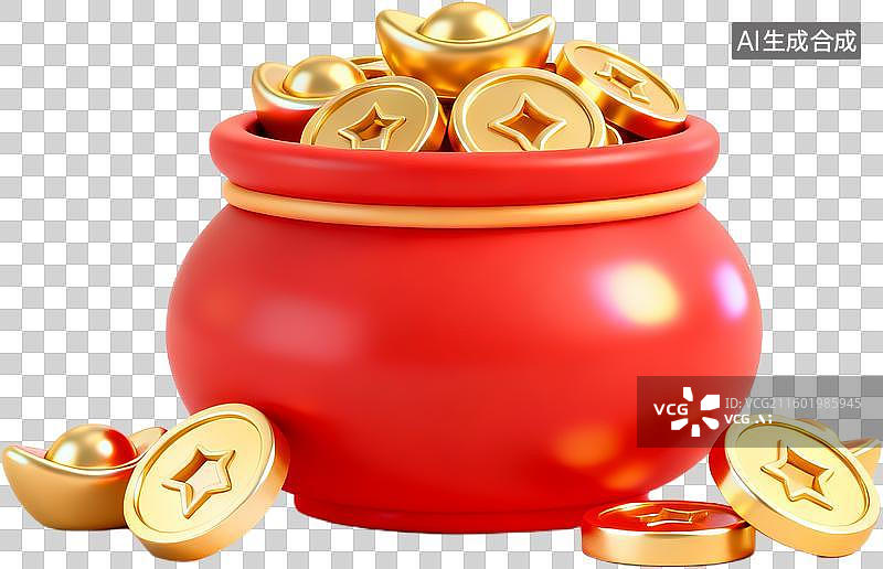 【AI数字艺术】中国节日年俗春节卡通3D立体设计素材免扣元素图片素材