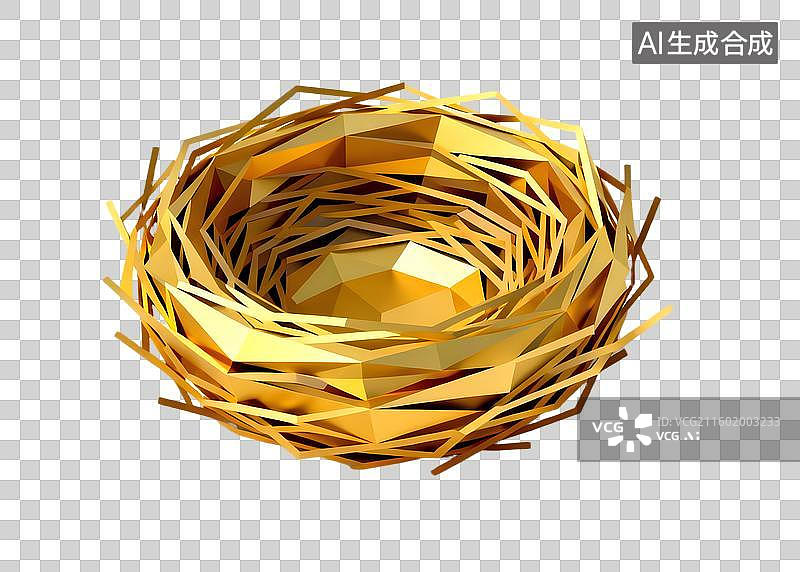 【AI数字艺术】金融主题插画 免抠元素 动物的巢图片素材