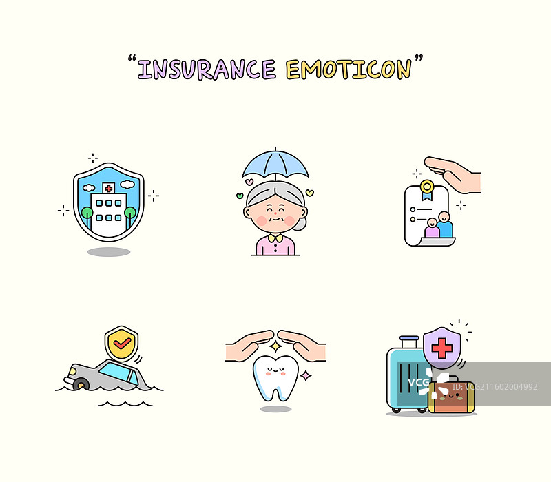 插画、图标、保险、服务、金融图片素材