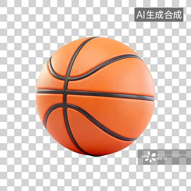 【AI数字艺术】橙色的篮球特写图片素材