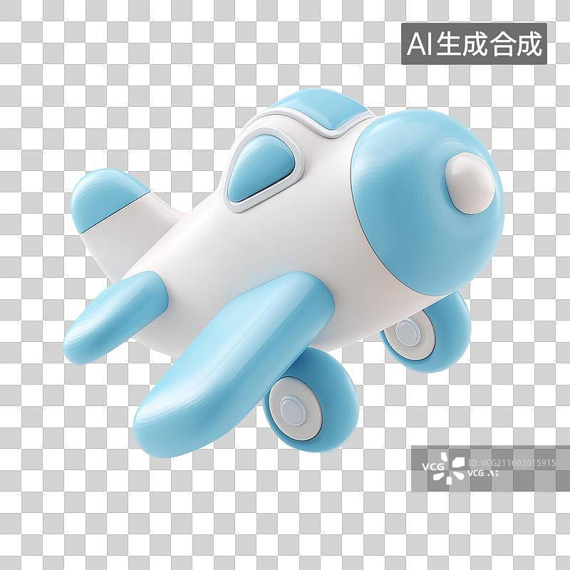 【AI数字艺术】3d飞机图标图片素材