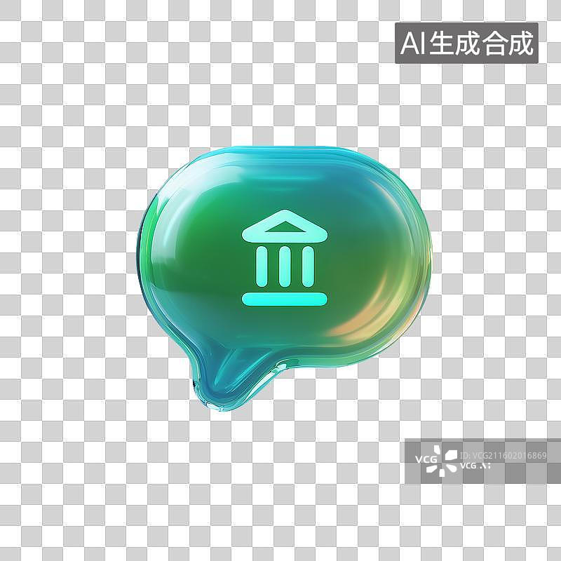 【AI数字艺术】数字银行气泡3D图标图片素材