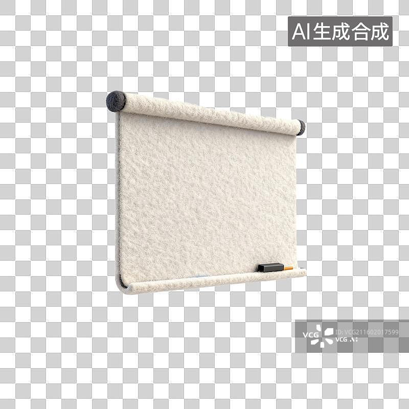 【AI数字艺术】白色毛毡质感的开会白板图片素材