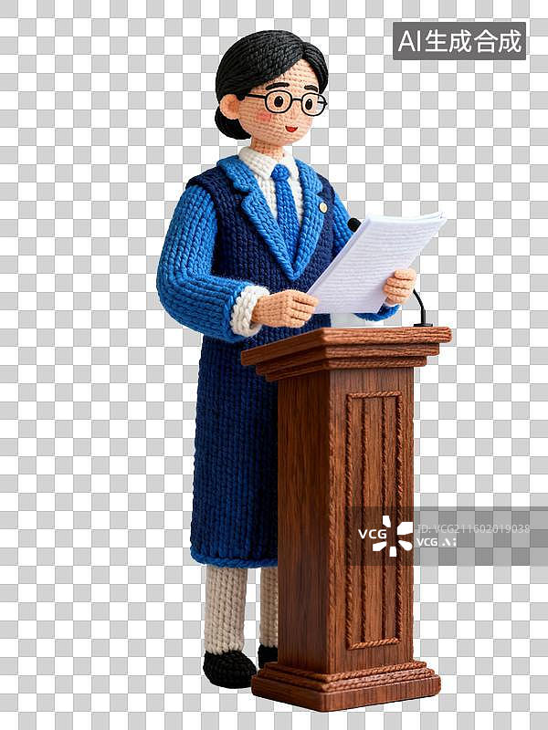 【AI数字艺术】毛线风格的律师图片素材