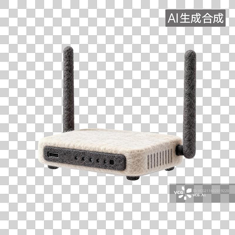 【AI数字艺术】毛毡风格的无线路由器图片素材