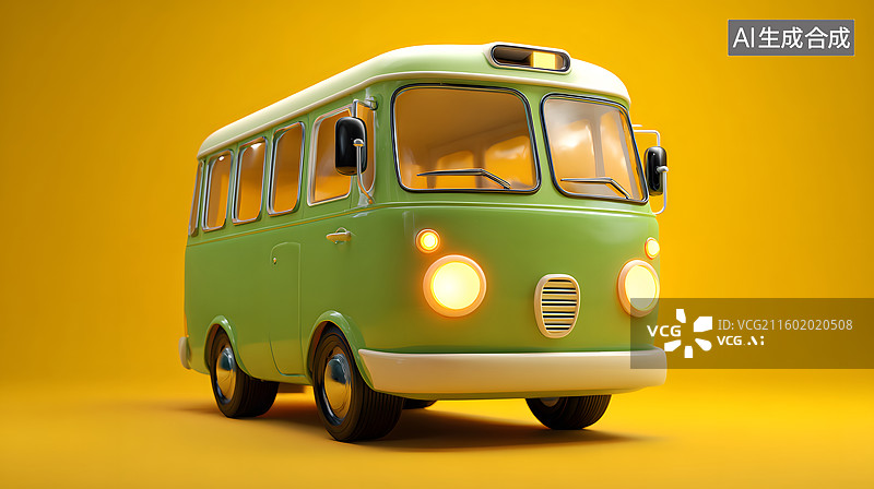 【AI数字艺术】校车复古巴士图片素材