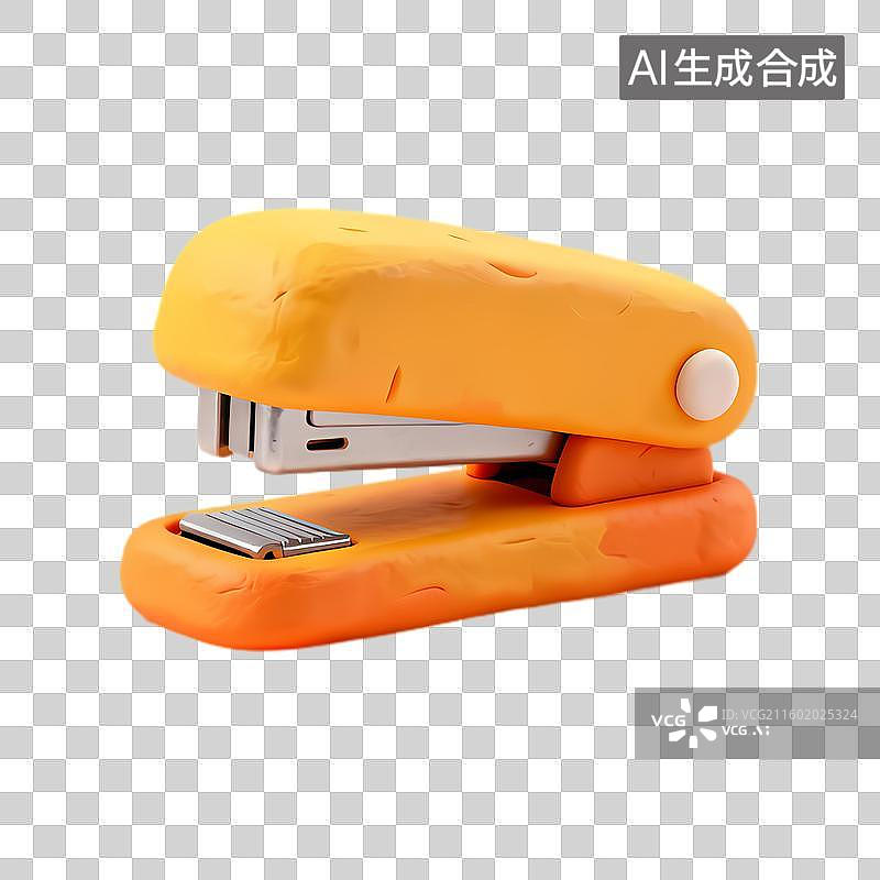 【AI数字艺术】可爱橙色订书机独特设计图片素材