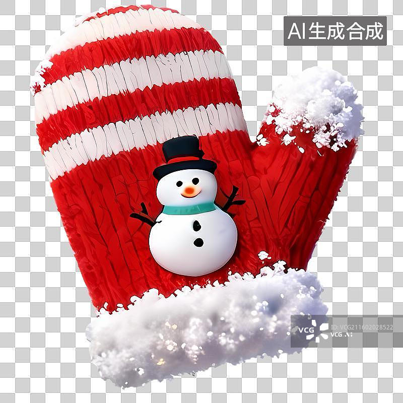 【AI数字艺术】圣诞节3D立体物件免抠元素图片素材