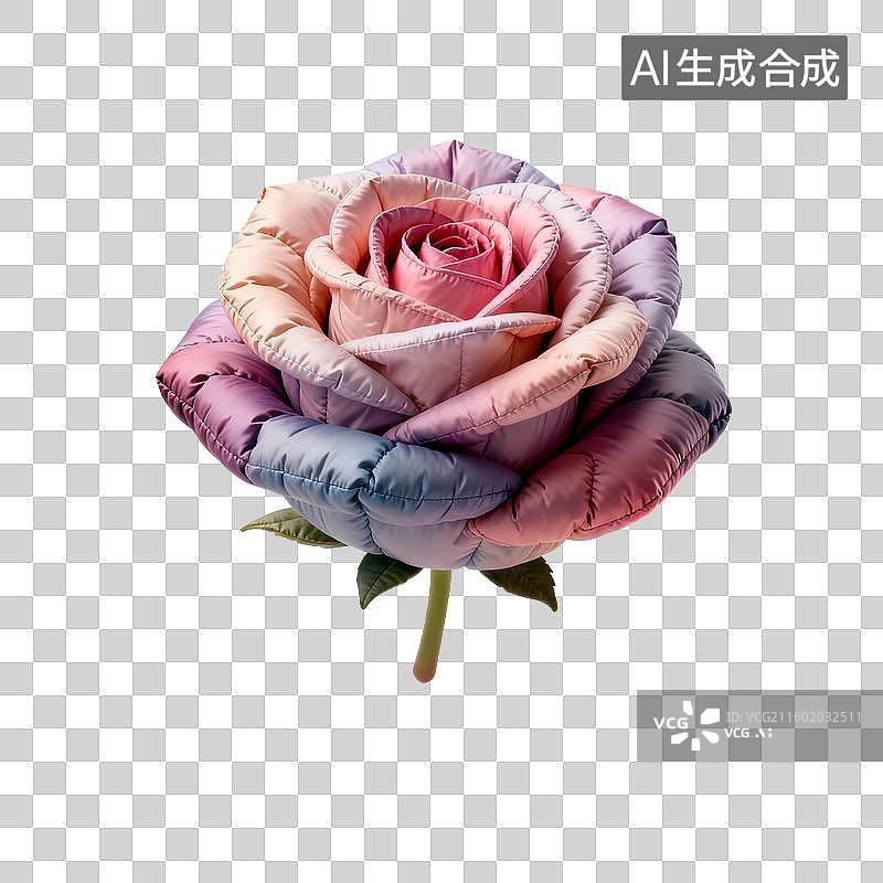 【AI数字艺术】膨胀风格的玫瑰花图片素材