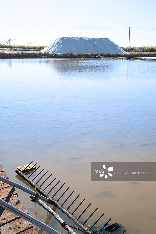 河北省沧州市海兴县“海兴盐场”风光图片素材