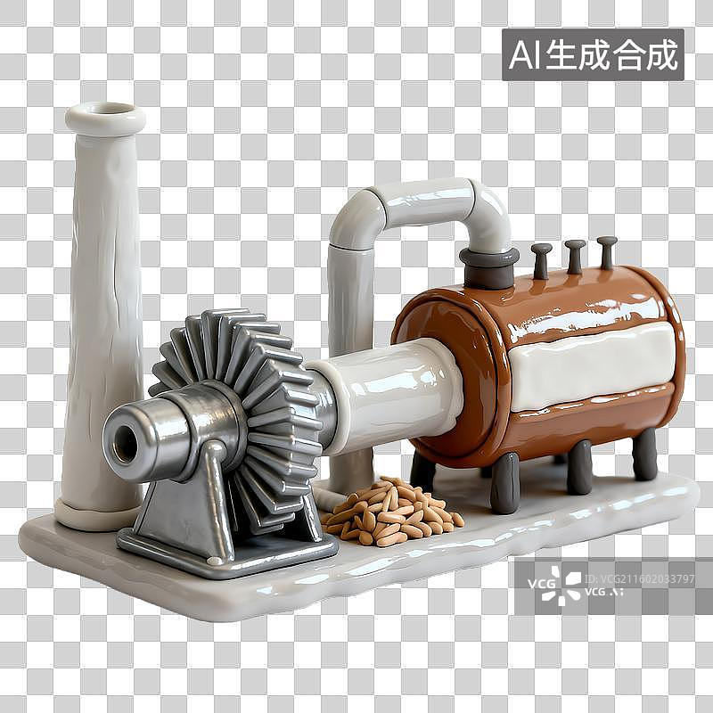 【AI数字艺术】工业设备的详细模型图片素材