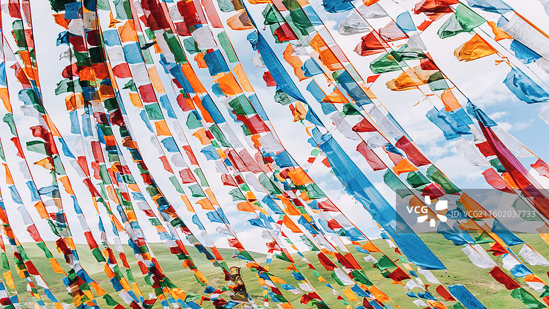 藏区经幡图片素材